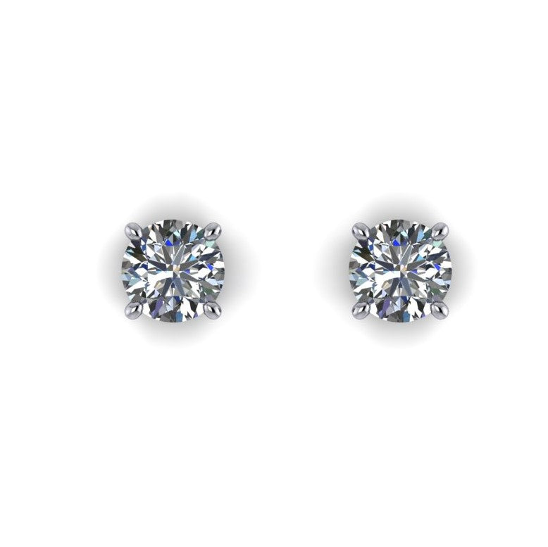 Round Diamond Stud Earrings 1.94ct
