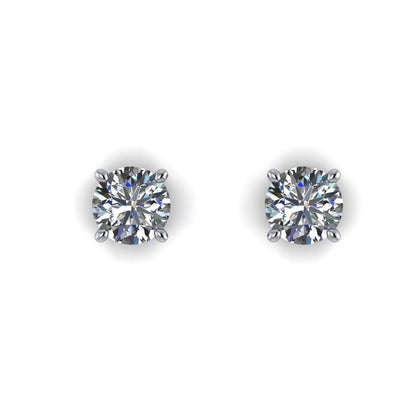Round Diamond Stud Earrings 1.90ct