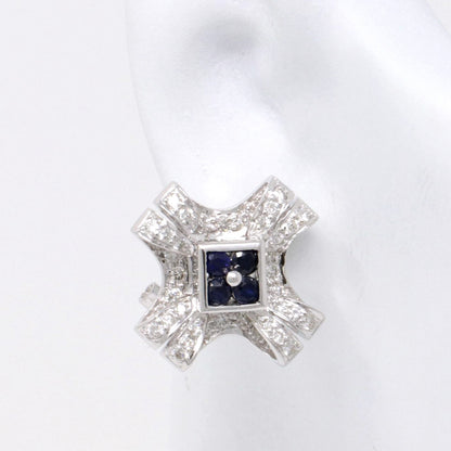 Sapphire and Diamond Earrings 1.49ct