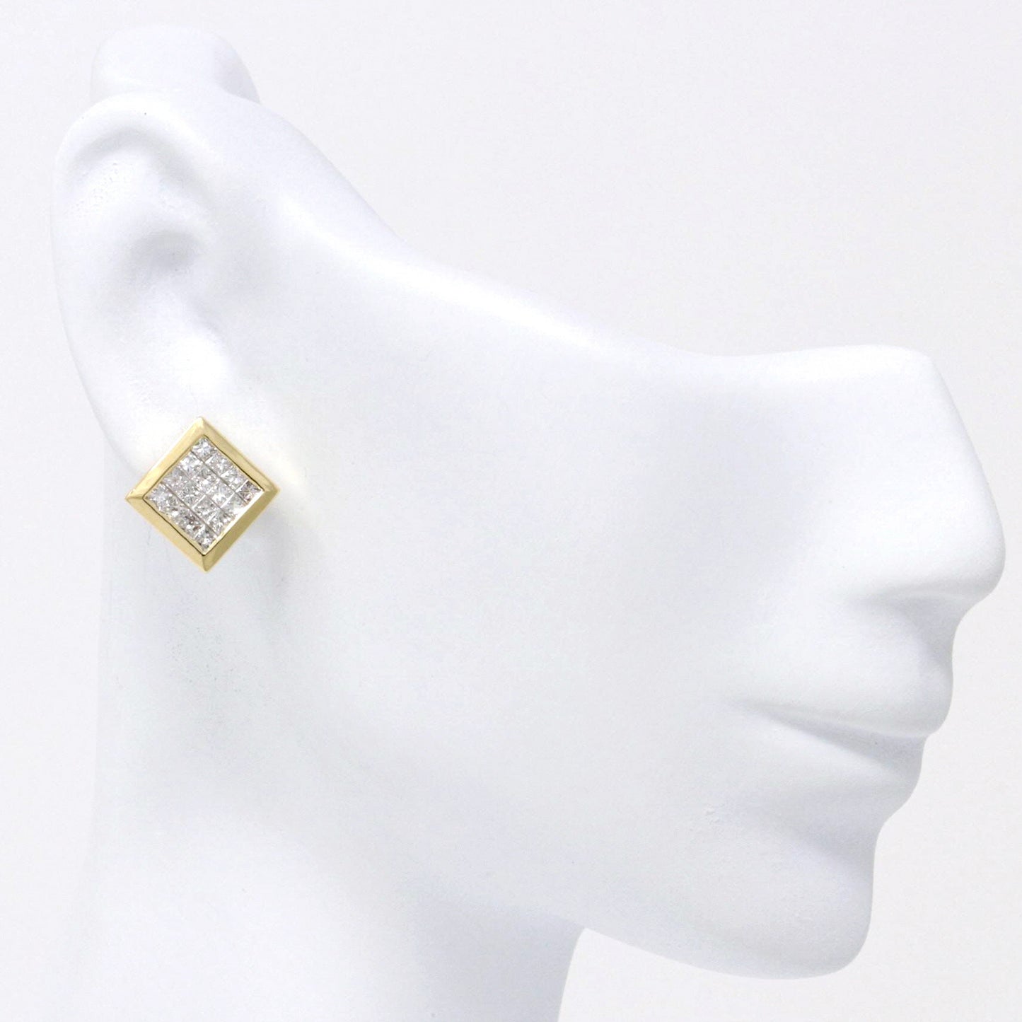Princess Diamond Earrings 1.09ct