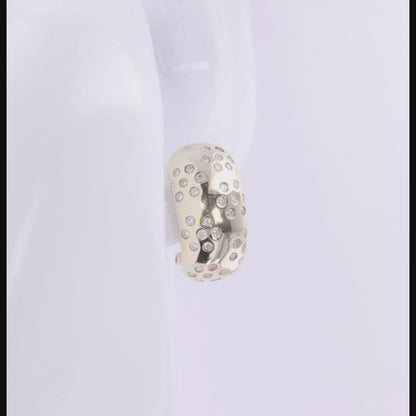 Flower Bezel Diamond Cuff Earrings 0.76ct