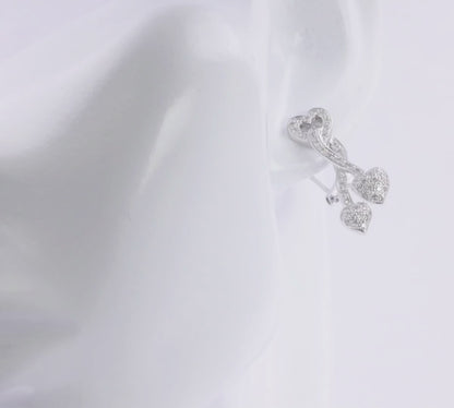 Heart Drop Earrings 0.80ct